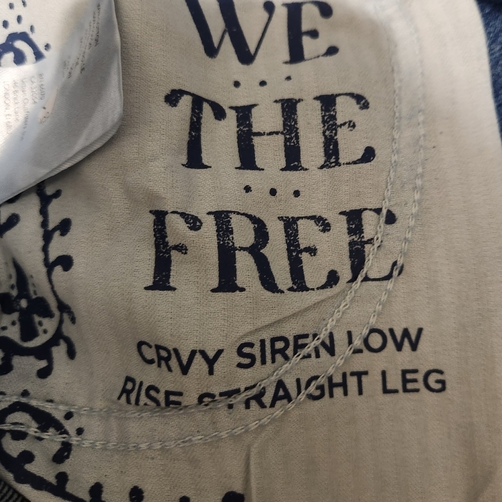 Revolve Free People Jeans NWOT Curvy Siren Low Rise Straight Size 24 - Picture 10 of 10